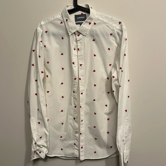 Bonobos Watermelon Summer Casual Shirt - Picture 1 of 2